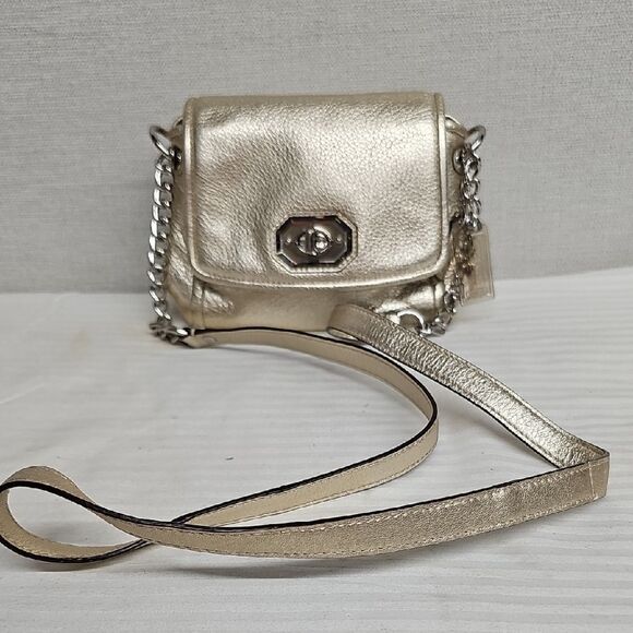 COACH CAMPBELL TURNLOCK METALLIC CROSSBODY BFPM-06-077 - Picture 1 of 7